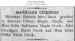 John and Irene Plutz Kitzinger Marriage License